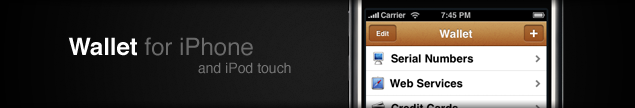 Wallet for iPhone and iPod touch